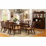 SEYMOUR Dark Oak Finish 7 Pc Set (Table + 2 Arm Chairs + 4 Side Chars)